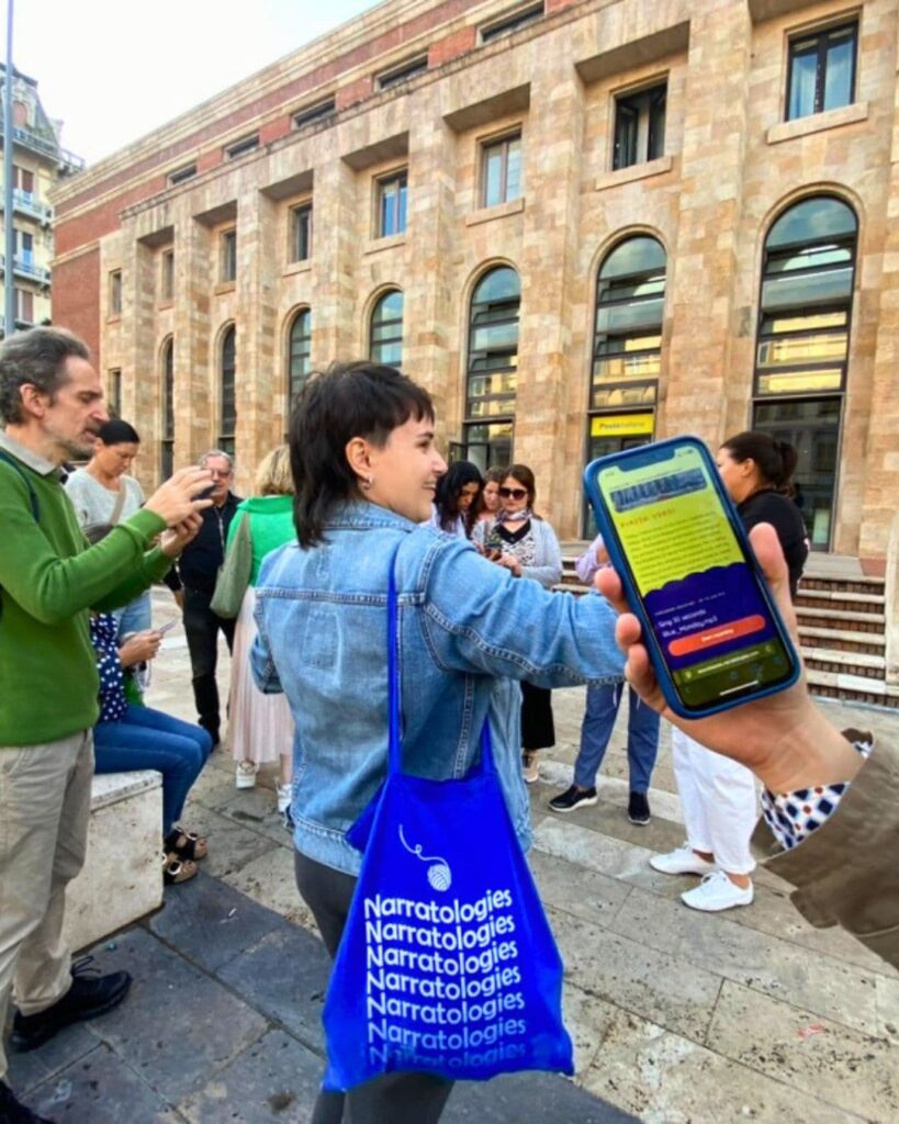 Participants exploring La Spezia during the XR City Sound Hunt.