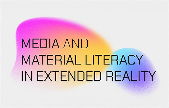 Media and Material Literacy in Extended Reality conference poster in Lisbon.