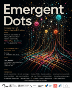 Emergent Dots exhibition poster in London